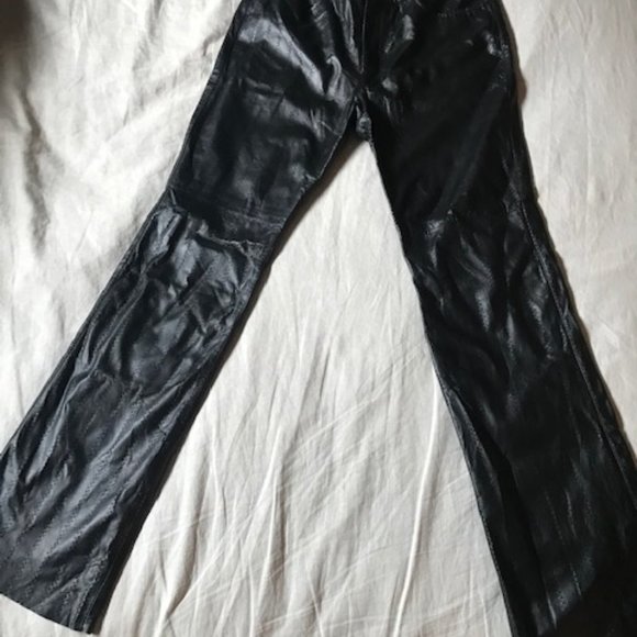 New The Wrights perforated leather pants $640 new - Picture 1 of 7